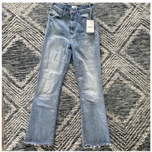 Mother Hustler Ankle Crop Fray Jeans size 24 NWT